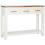 Tavolo aggiuntivo DKD Home Decor Bianco Marrone Acacia Legno di mango 110 x 30 x 80 cm