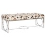 Panca DKD Home Decor Marrone Beige Argentato Cammello Acciaio 122 x 41 x 44 cm