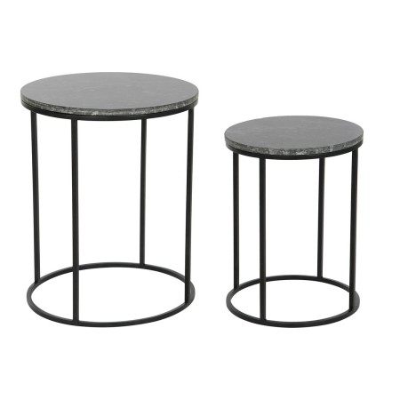 Set di 2 tavoli DKD Home Decor Nero 46 x 46 x 58 cm