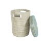 Set di Cestini DKD Home Decor Azzurro Bianco Naturale Erba di mare 44 x 44 x 51 cm