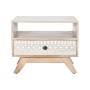 Comodino DKD Home Decor Bianco Naturale Legno di mango 55 x 35 x 45 cm