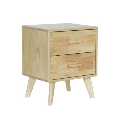 Comodino DKD Home Decor Naturale Caucciù Legno di paulownia Legno MDF 40 x 30 x 48 cm