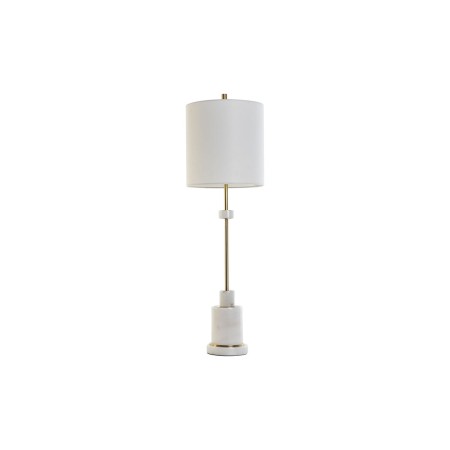 Lampada da tavolo DKD Home Decor Bianco Dorato Metallo Marmo 50 W 220 V 25 x 25 x 81 cm