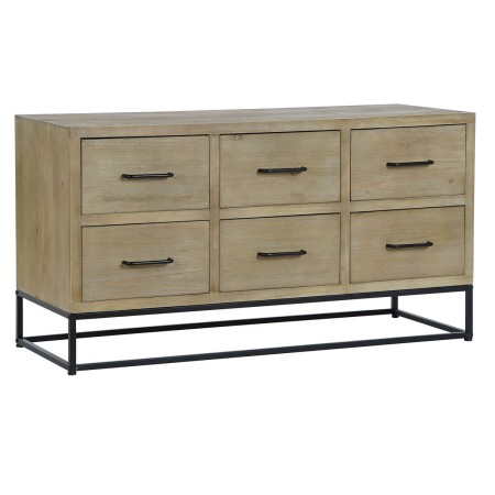 Credenza DKD Home Decor Nero Naturale Metallo Legno MDF 120 x 40 x 64 cm