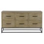 Credenza DKD Home Decor Nero Naturale Metallo Legno MDF 120 x 40 x 64 cm