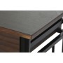 Tavolo con 2 sedie DKD Home Decor Marrone Nero Metallo Legno MDF 80 x 50 x 84 cm