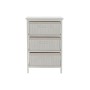 Cassettiera DKD Home Decor Bianco Bambù Legno di paulownia 42 x 32 x 63 cm