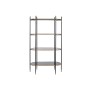 Scaffale DKD Home Decor Nero Dorato Metallo Cristallo 103 x 42 x 180 cm