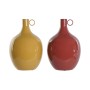 Vaso Home ESPRIT Senape Terracotta Alluminio Laccato 23 x 23 x 38,5 cm (2 Unità)