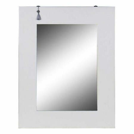 Specchio da parete DKD Home Decor Orientale Bianco Brad (70 x 2 x 90 cm)