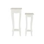 Set di 2 tavoli DKD Home Decor Bianco Marrone Chiaro 30 x 30 x 76,5 cm