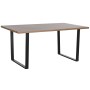 Tavolo da Pranzo Home ESPRIT Marrone Nero Ferro Legno MDF 160 x 90 x 75 cm