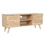 Mobile TV DKD Home Decor Naturale Metallo Legno d'albero della gomma 120 x 30 x 48 cm