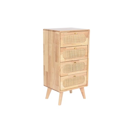 Cassettiera DKD Home Decor Naturale Metallo Legno d'albero della gomma 40 x 30 x 78 cm