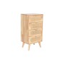 Cassettiera DKD Home Decor Naturale Metallo Legno d'albero della gomma 40 x 30 x 78 cm