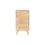 Cassettiera DKD Home Decor Naturale Metallo Legno d'albero della gomma 40 x 30 x 78 cm