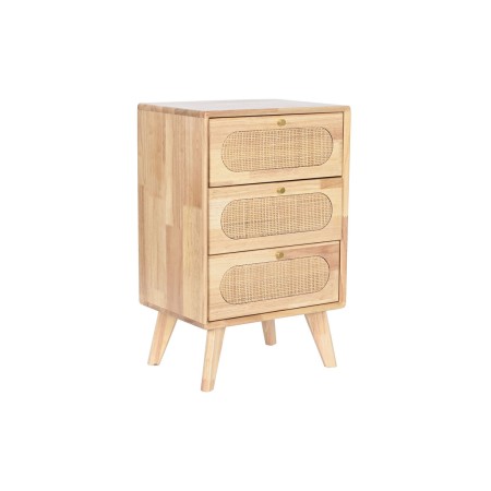 Cassettiera DKD Home Decor Naturale Metallo Legno d'albero della gomma 40 x 30 x 63 cm