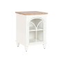 Comodino Home ESPRIT Bianco Naturale Metallo Abete 45 x 40 x 56 cm