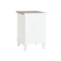 Comodino Home ESPRIT Bianco Naturale Metallo Abete 45 x 40 x 56 cm