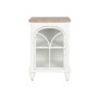 Comodino Home ESPRIT Bianco Naturale Metallo Abete 45 x 40 x 56 cm