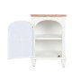 Comodino Home ESPRIT Bianco Naturale Metallo Abete 45 x 40 x 56 cm