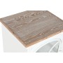 Comodino Home ESPRIT Bianco Naturale Metallo Abete 45 x 40 x 56 cm