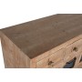 Cassettiera Home ESPRIT Nero Naturale Metallo Abete Cottage 110 x 40 x 92,5 cm