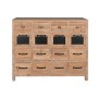 Cassettiera Home ESPRIT Nero Naturale Metallo Abete Cottage 110 x 40 x 92,5 cm