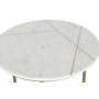 Set di 2 tavoli Home ESPRIT Bianco Dorato Metallo Marmo 53 x 53 x 52 cm