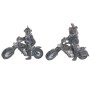 Statua Decorativa Home ESPRIT Grigio scuro Motociclista 24 x 15 x 29 cm (2 Unità)