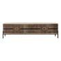 Mobile TV Home ESPRIT Nero Dorato Naturale Legno Legno di mango 180 x 40 x 50 cm