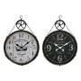 Orologio da Parete DKD Home Decor Legno Metallo (2 pcs) (50 x 4 x 71 cm)