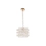 Lampadario Home ESPRIT Trasparente Dorato Metallo Cristallo 30 x 30 x 26 cm