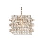 Lampadario Home ESPRIT Trasparente Dorato Metallo Cristallo 30 x 30 x 26 cm