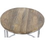 Set di 3 tavoli Home ESPRIT Marrone Argentato Naturale Acciaio Legno di mango 49,5 x 49,5 x 62 cm