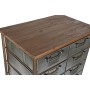 Cassettiera Home ESPRIT Marrone Grigio Argentato Naturale Metallo Abete Loft 53,5 x 33,5 x 120,5 cm