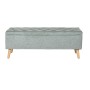 Panca Home ESPRIT Nero Verde Naturale Legno 114 x 44 x 42 cm