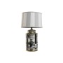 Lampada da tavolo Home ESPRIT Bianco Nero Grigio Dorato Porcellana 29 x 29 x 51 cm