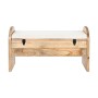 Panca Home ESPRIT Bianco Naturale Marrone Chiaro Legno di mango 100 x 36 x 57 cm