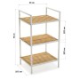 Scaffale da Bagno Versa White Metallo PVC Bambù (32,5 x 70 x 39 cm)