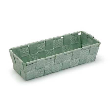 Cestino Versa Rettangolare Verde Tessile 10 x 6 x 25 cm