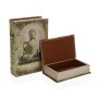 Scatola Decorativa Versa Libro Buddha Tela Legno MDF 7 x 27 x 18 cm