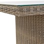 Tavolo con 6 sedie DKD Home Decor MB-176977 Cristallo Poliestere rattan sintetico Acciaio (200 x 100 x 75 cm) (7 pcs)