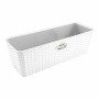 Vaso rettangolare da Balcone Stefanplast 13 x 11 x 28,5 cm Bianco Plastica (12 Unità)