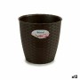 Vaso Stefanplast Plastica Cioccolato 19 x 17,5 x 19 cm (12 Unità)