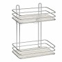 Scaffale da Bagno Argentato Trasparente Plastica Acciaio cromato (26 x 30,2 x 11,5 cm) (12 Unità)