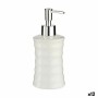 Dispenser di Sapone Onde Ceramica Metallo Bianco (260 ml) (12 Unità)