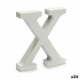 Lettera X Legno Bianco (2 x 16 x 14,5 cm) (24 Unità)