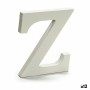 Lettera Z Legno Bianco (1,8 x 21 x 17 cm) (12 Unità)