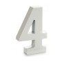 Numeri 4 Legno Bianco (2 x 16 x 14,5 cm) (24 Unità)